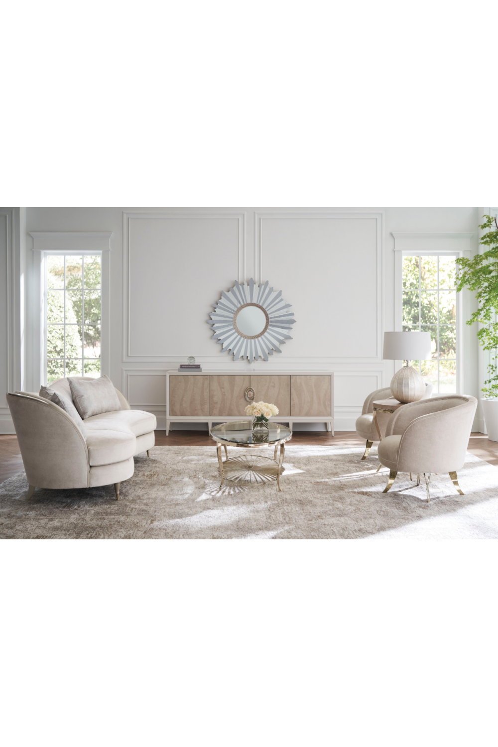 Art Deco Silver Accent Table | Caracole Plié | Oroa.com