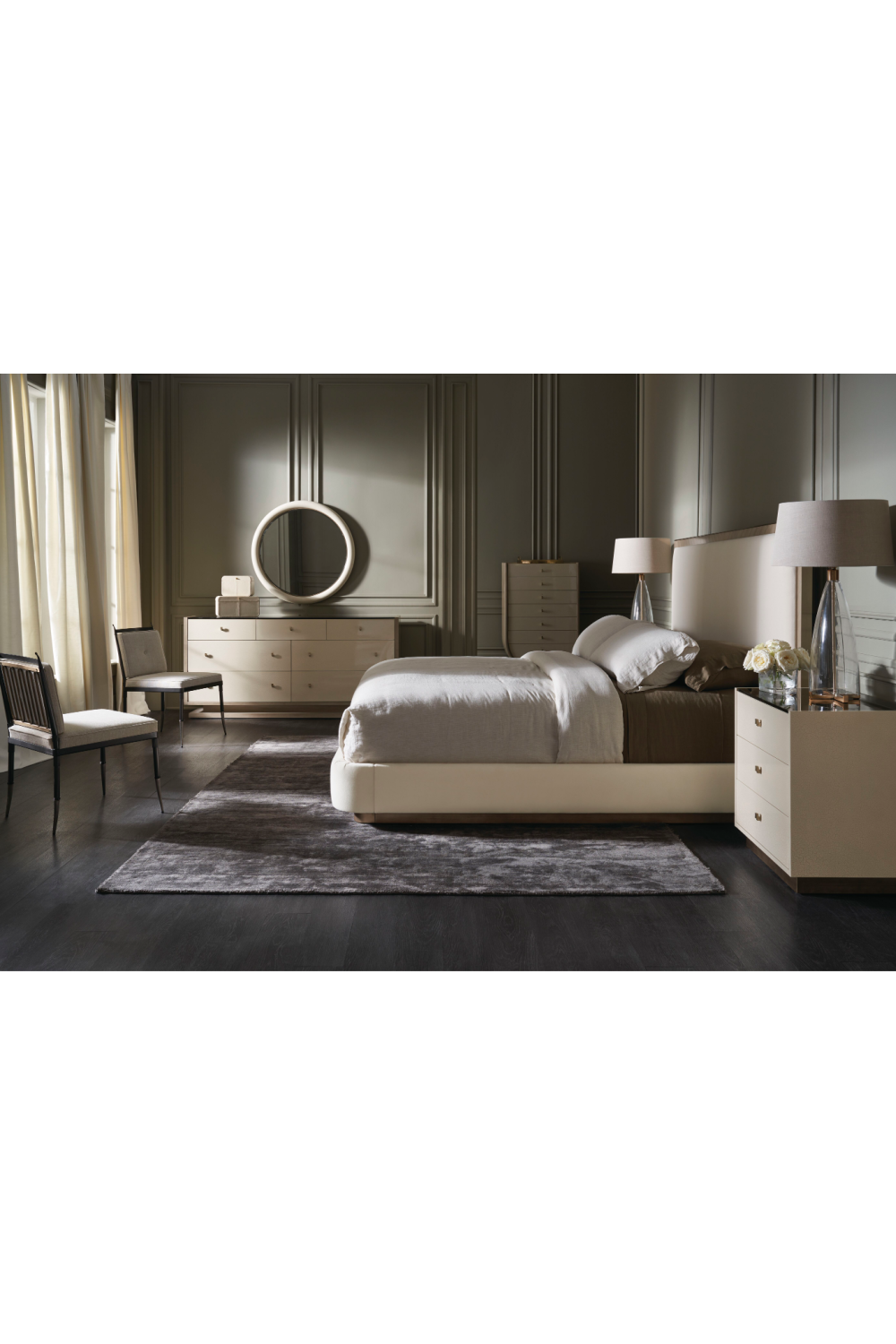 Cream 3-Drawer Nightstand | Caracole Iliad | Oroa.com