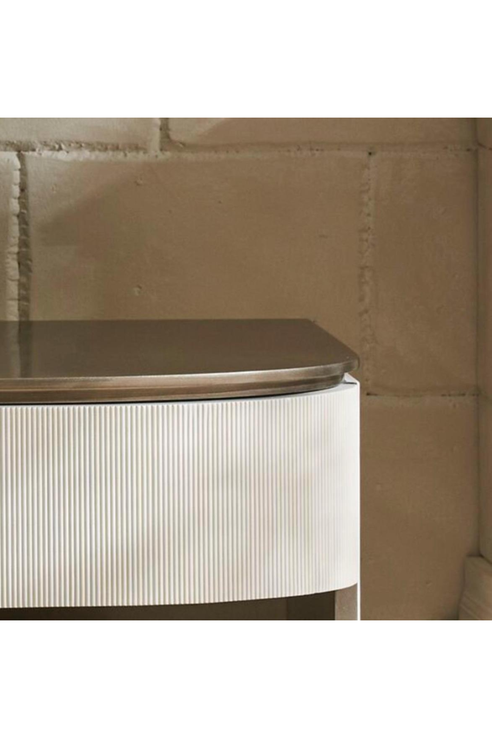 Cream Fluted Nightstand – Deep Sleep – alternate view 6