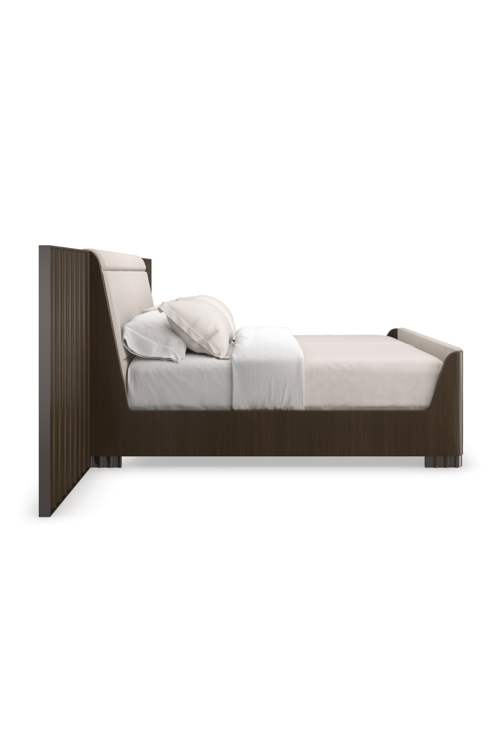 Dark Brown Modern Bed | Caracole Slow Wave | Oroa.com