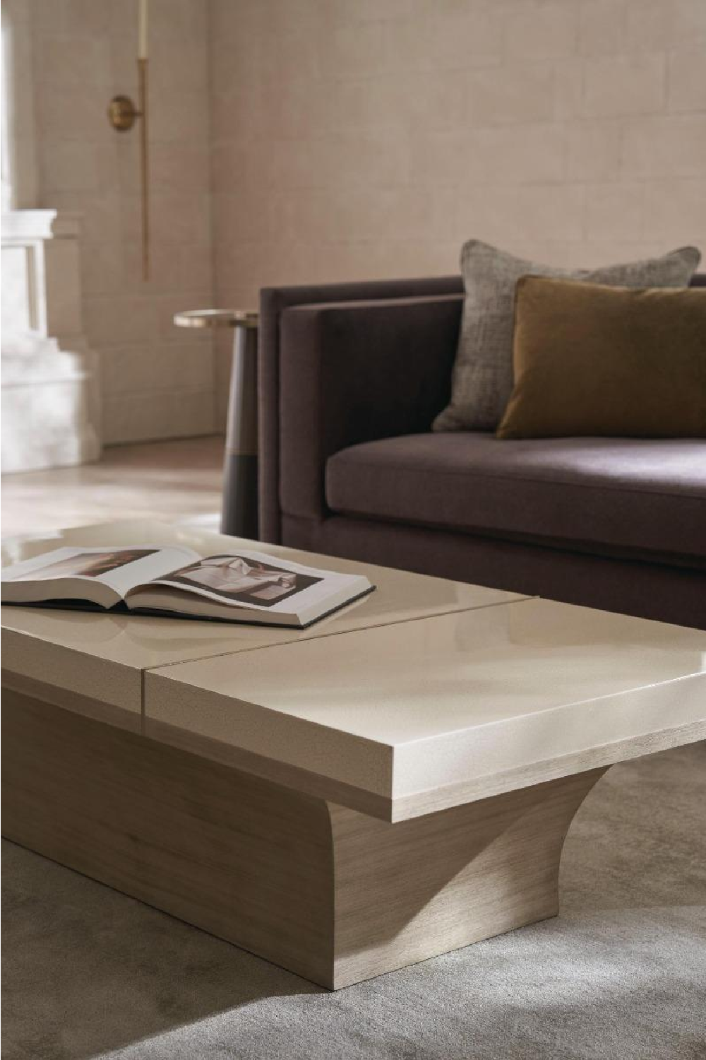 Koto Wood Base Cocktail Table | Caracole Full Break | Oroa.com