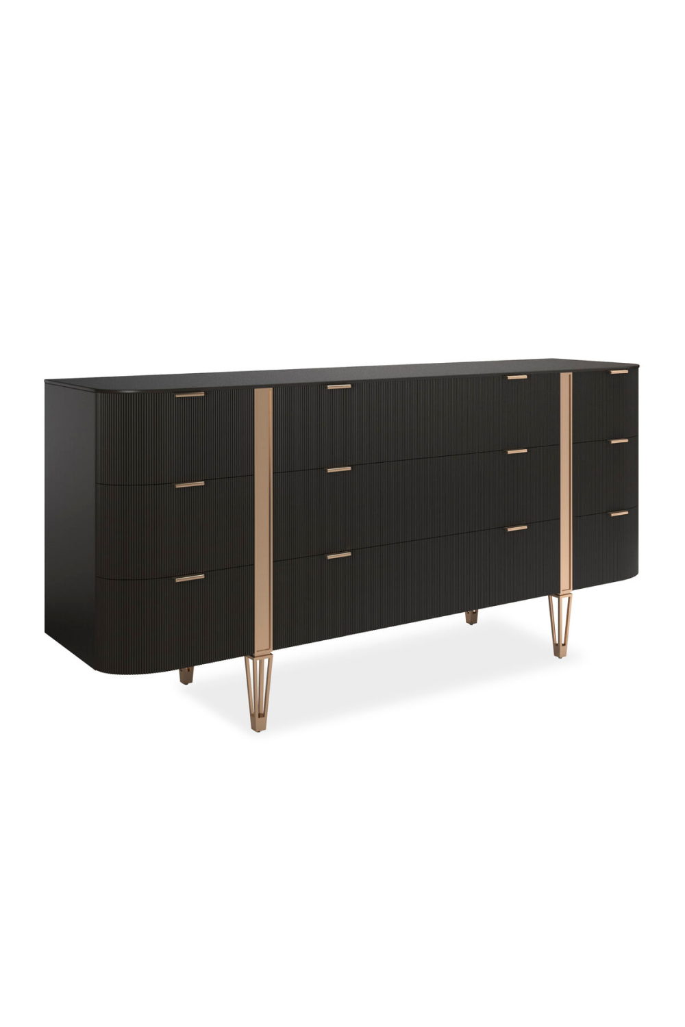 Dark Brown Reeded Dresser | Caracole Love At First Sight | Oroa.com