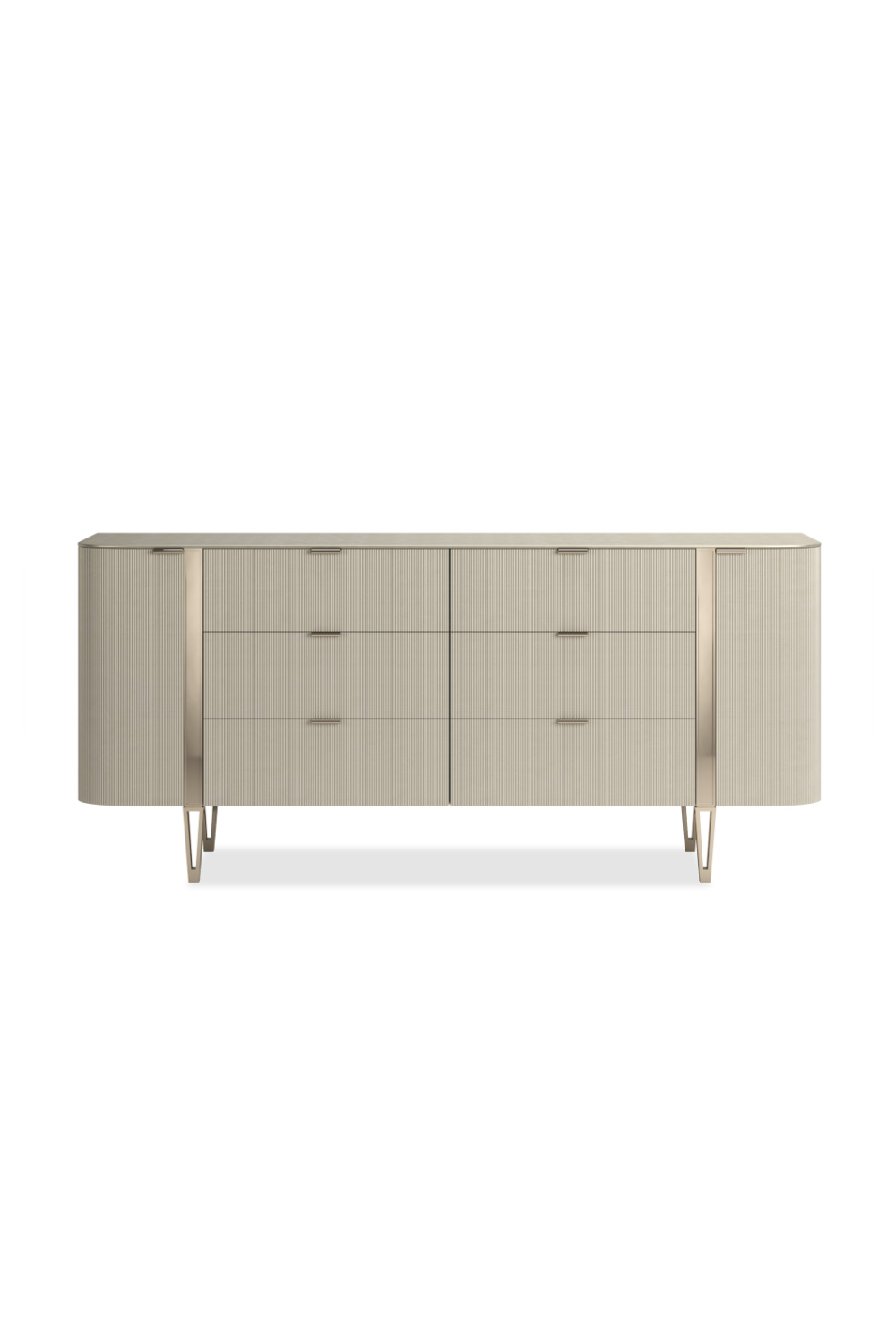 Fluted Front 6-Drawer Dresser | Caracole Love At First Sight | Oroa.com