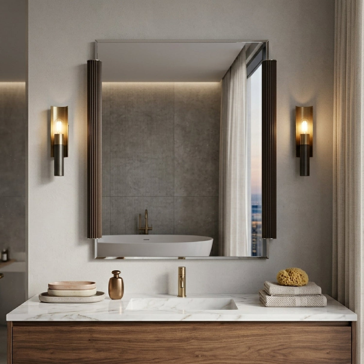 Fluted Side Beveled Mirror – Love To Look! – alternate view 6