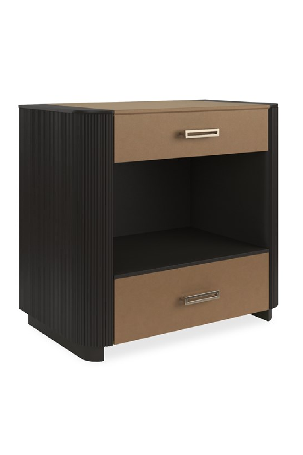 Fluted Sides 2-Drawer Nightstand L | Caracole Love-Ly! | Oroa.com