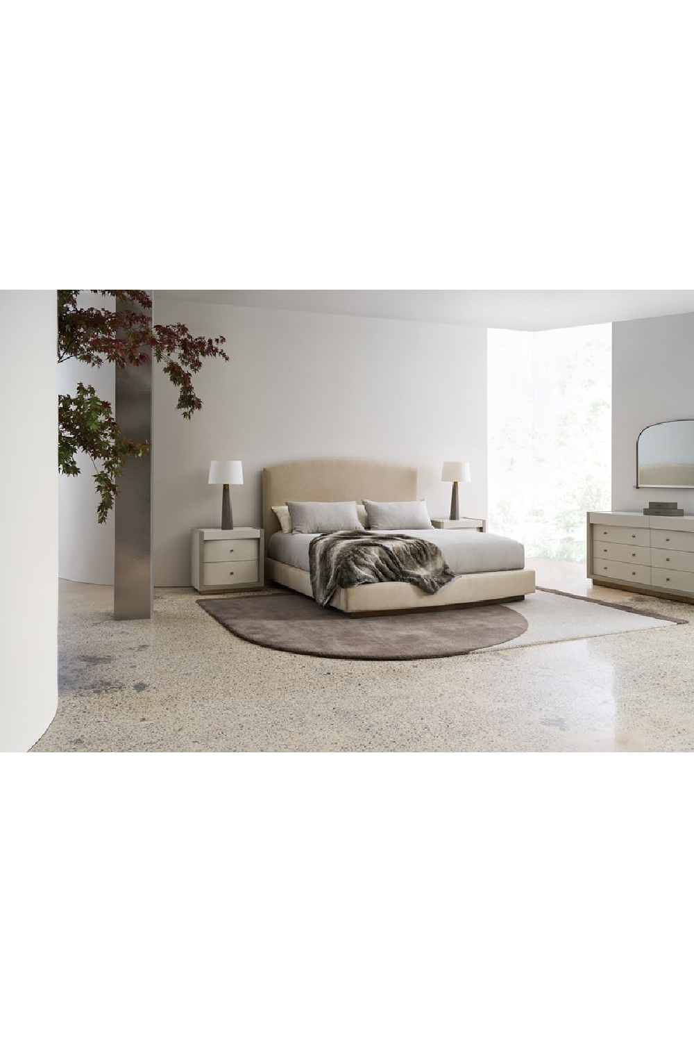 White 2-Drawer Nightstand | Caracole Calais | Oroa.com