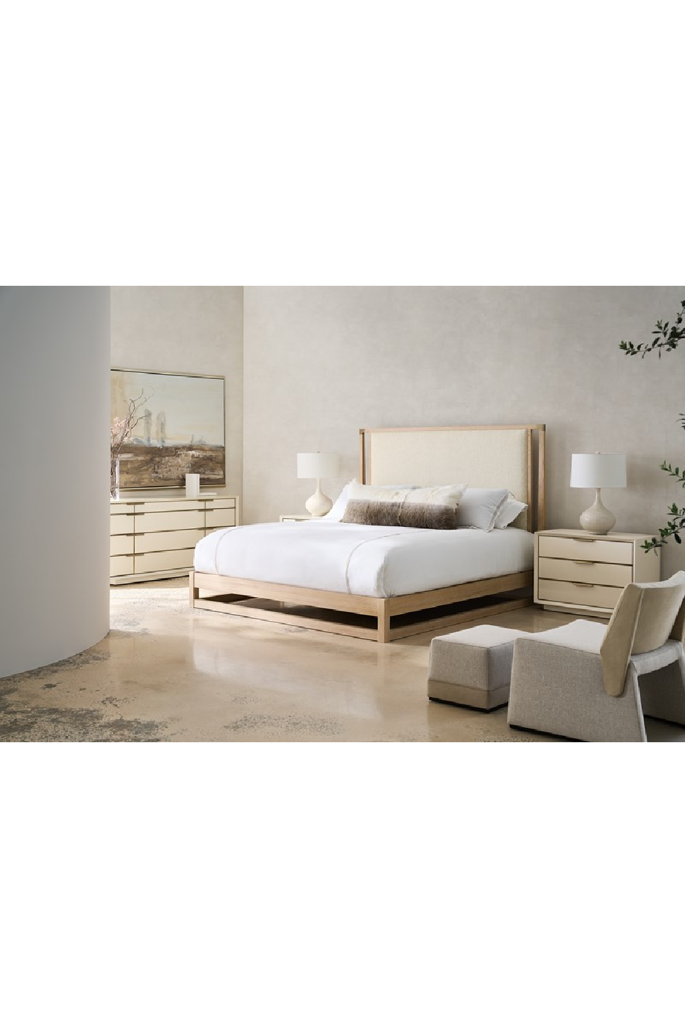 Vinyl 3-Drawer Nightstand | Caracole Triple Wrap | Oroa.com