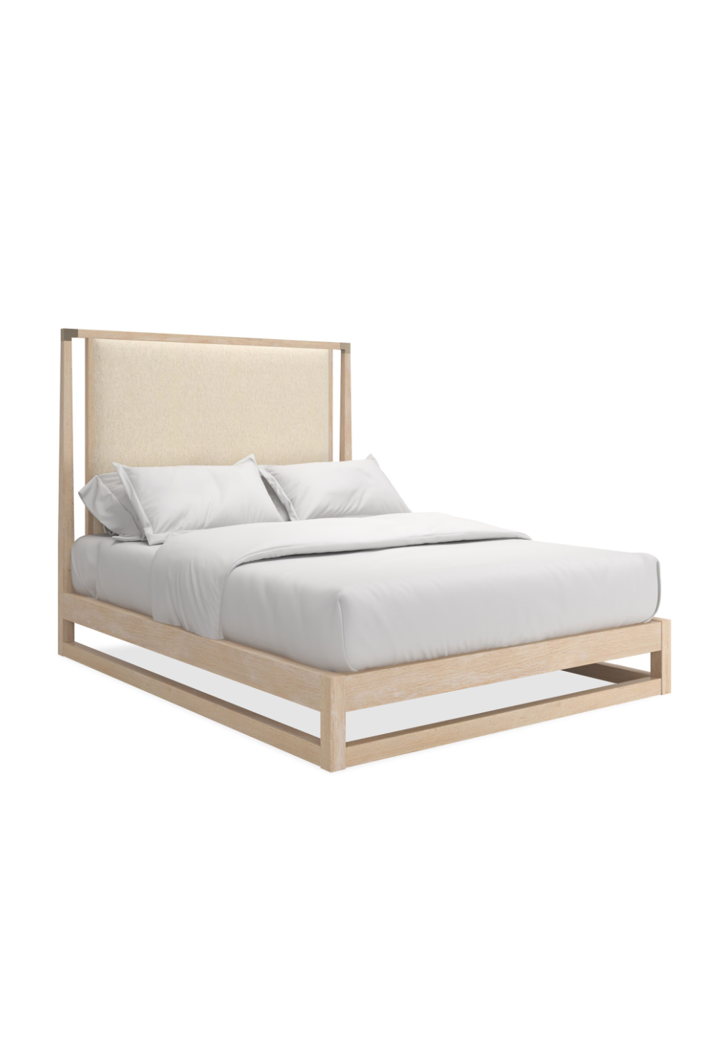 Sun-Drenched Oak Bed | Caracole Pinstripe | Oroa.com