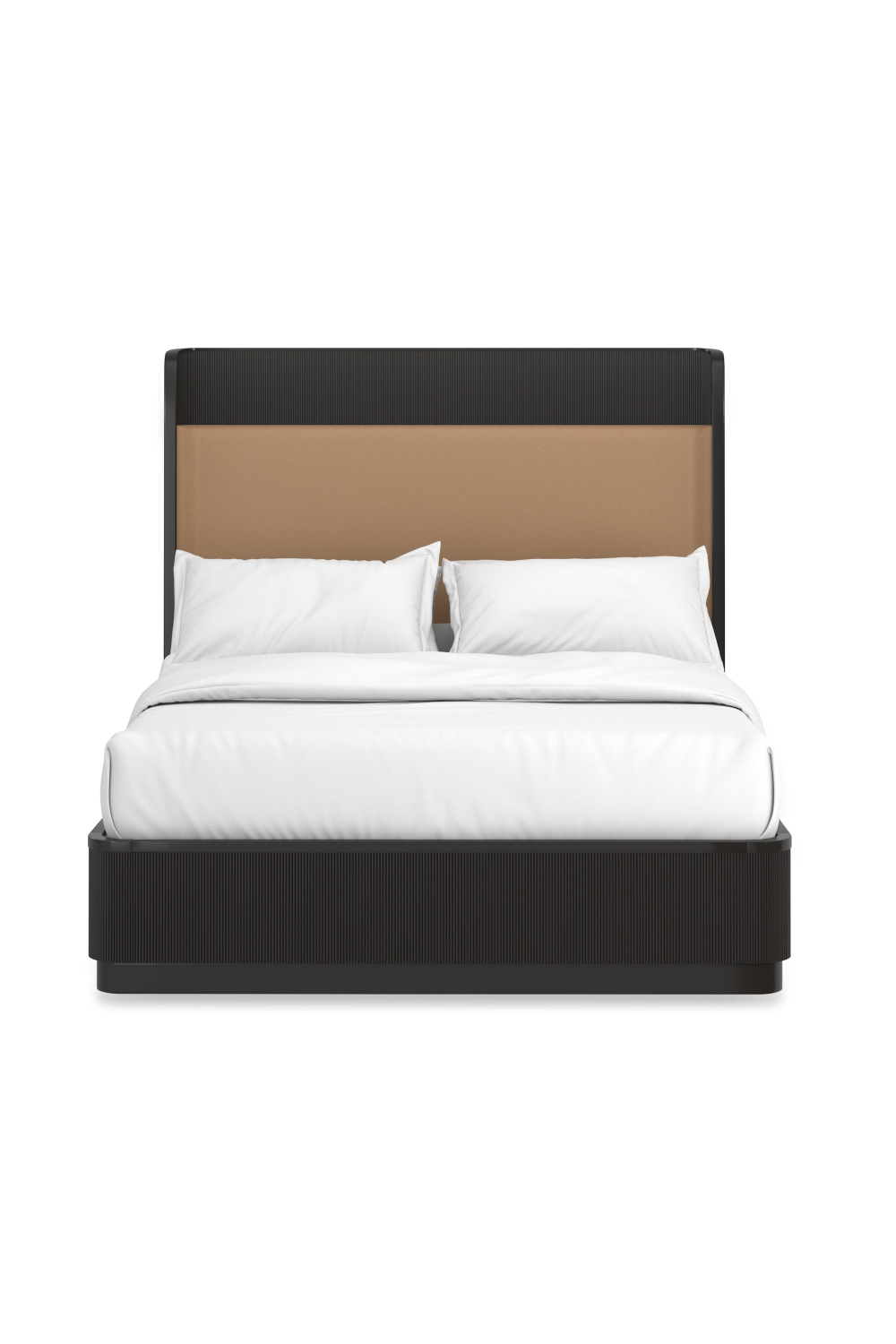Gold Trim Reeded Queen Bed | Oroa.com