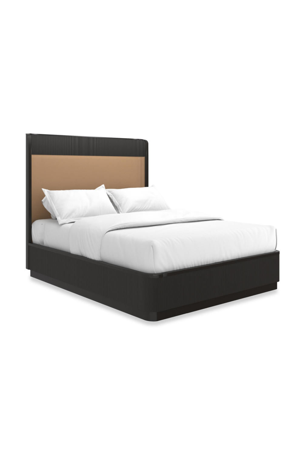 Gold Trim Reeded Queen Bed | Oroa.com