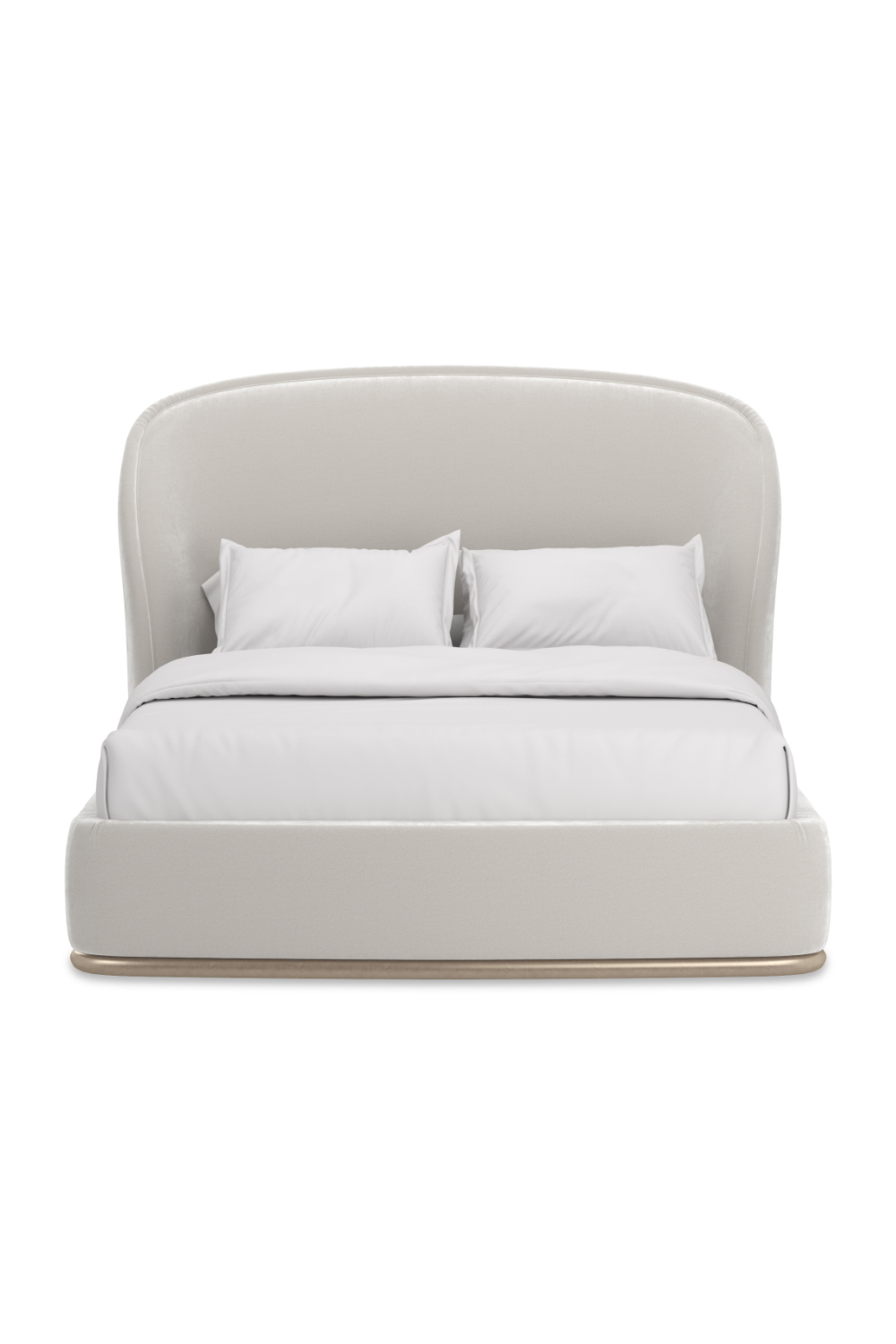 Curved Back Velvet Bed | Oroa.com