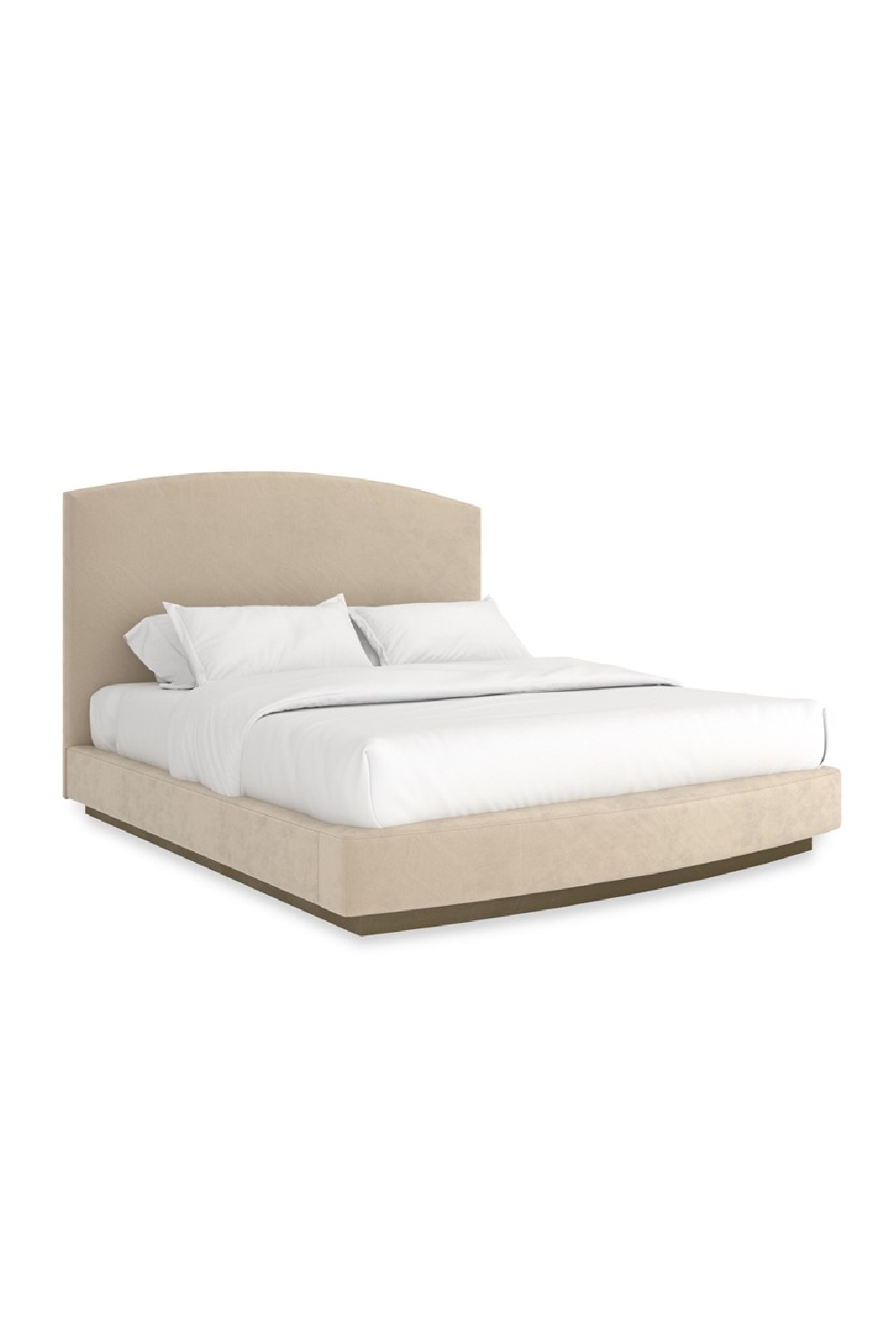 Cream Suede King Bed | Caracole Artoise | Oroa.com