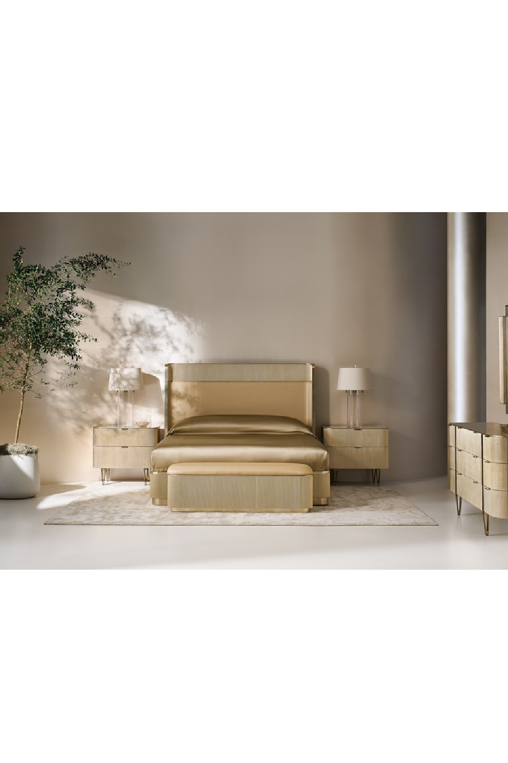 Reeded Headboard King Bed | Caracole Fall In Love | Oroa.com