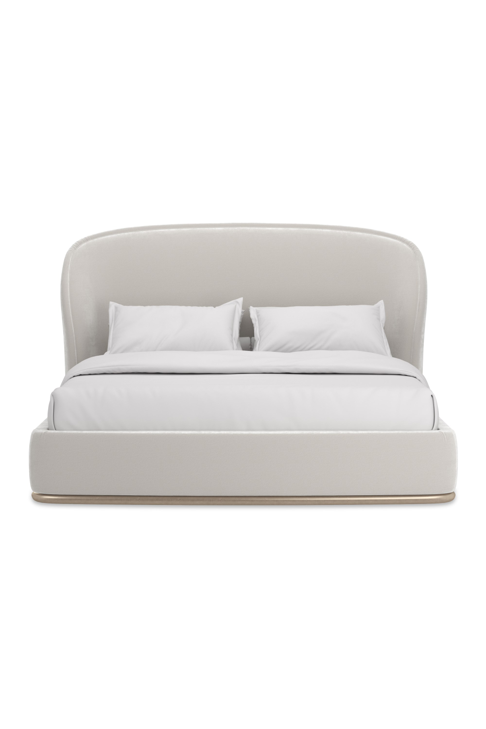 Curved Back Velvet Bed | Oroa.com