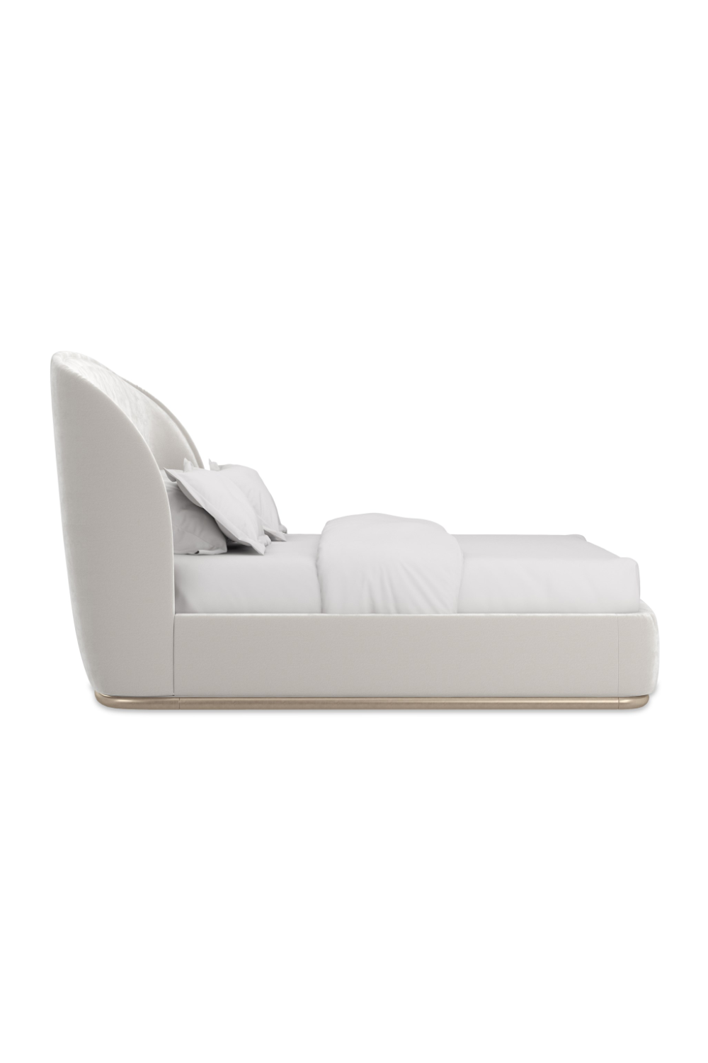 Curved Back Velvet Bed | Oroa.com