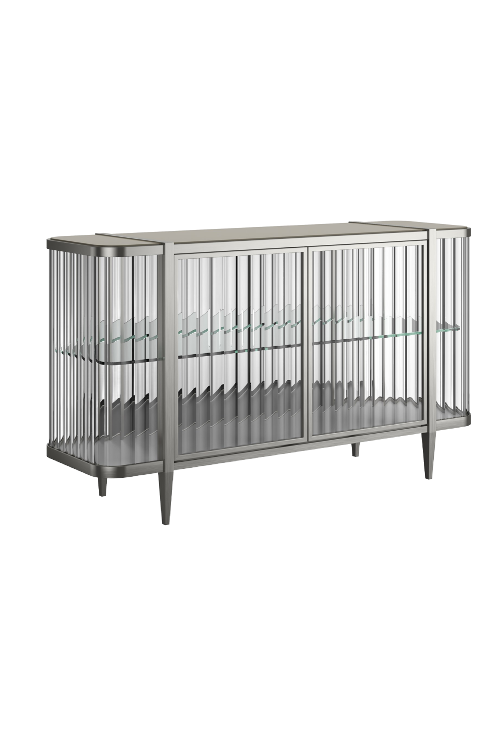 Wavy Mirror 2-Door Sideboard | Caracole Stop And Stare | Oroa.com