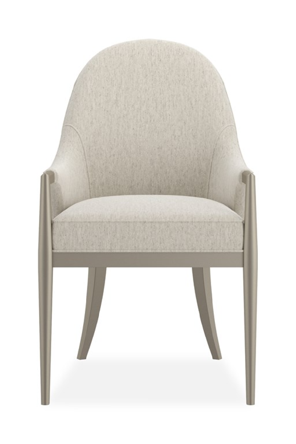 White Arched-Back Dining Armchair | Caracole Natural Choice | Oroa.com