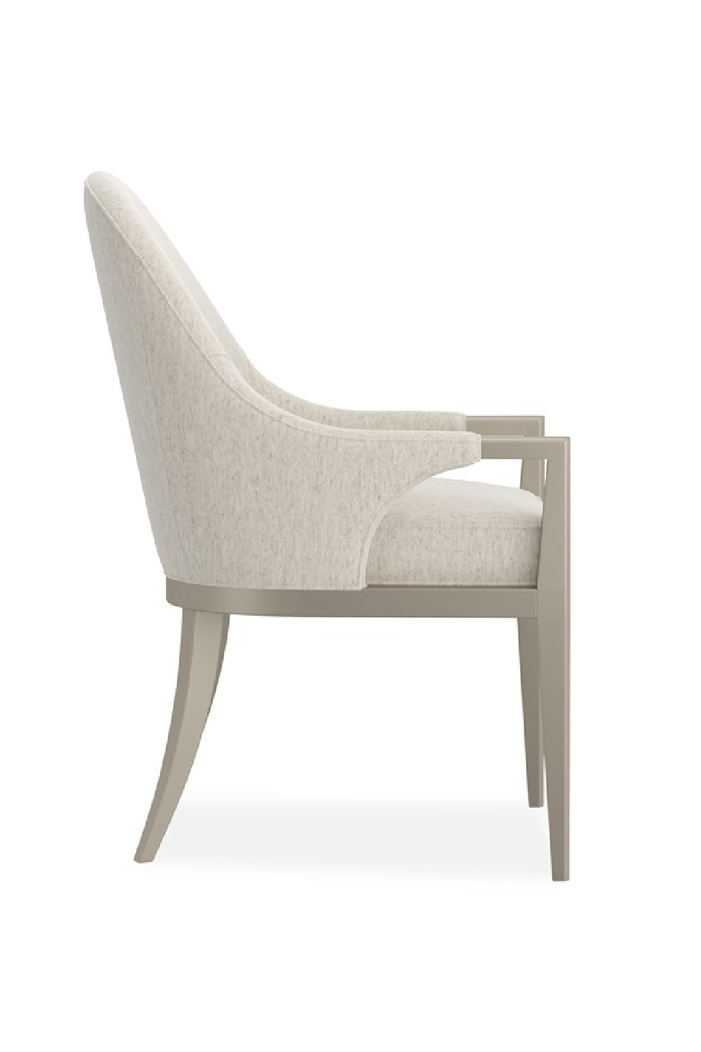 White Arched-Back Dining Armchair | Caracole Natural Choice | Oroa.com