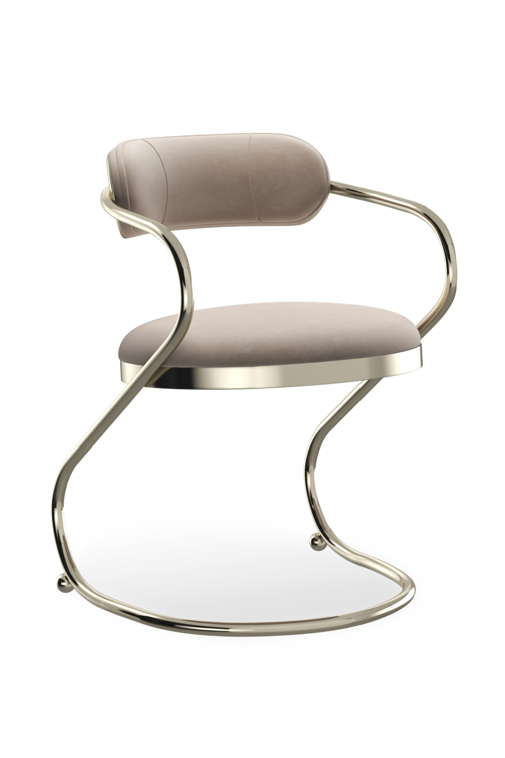 Wavy Cantilevered Dining Chair | Caracole Retrospect | Oroa.com