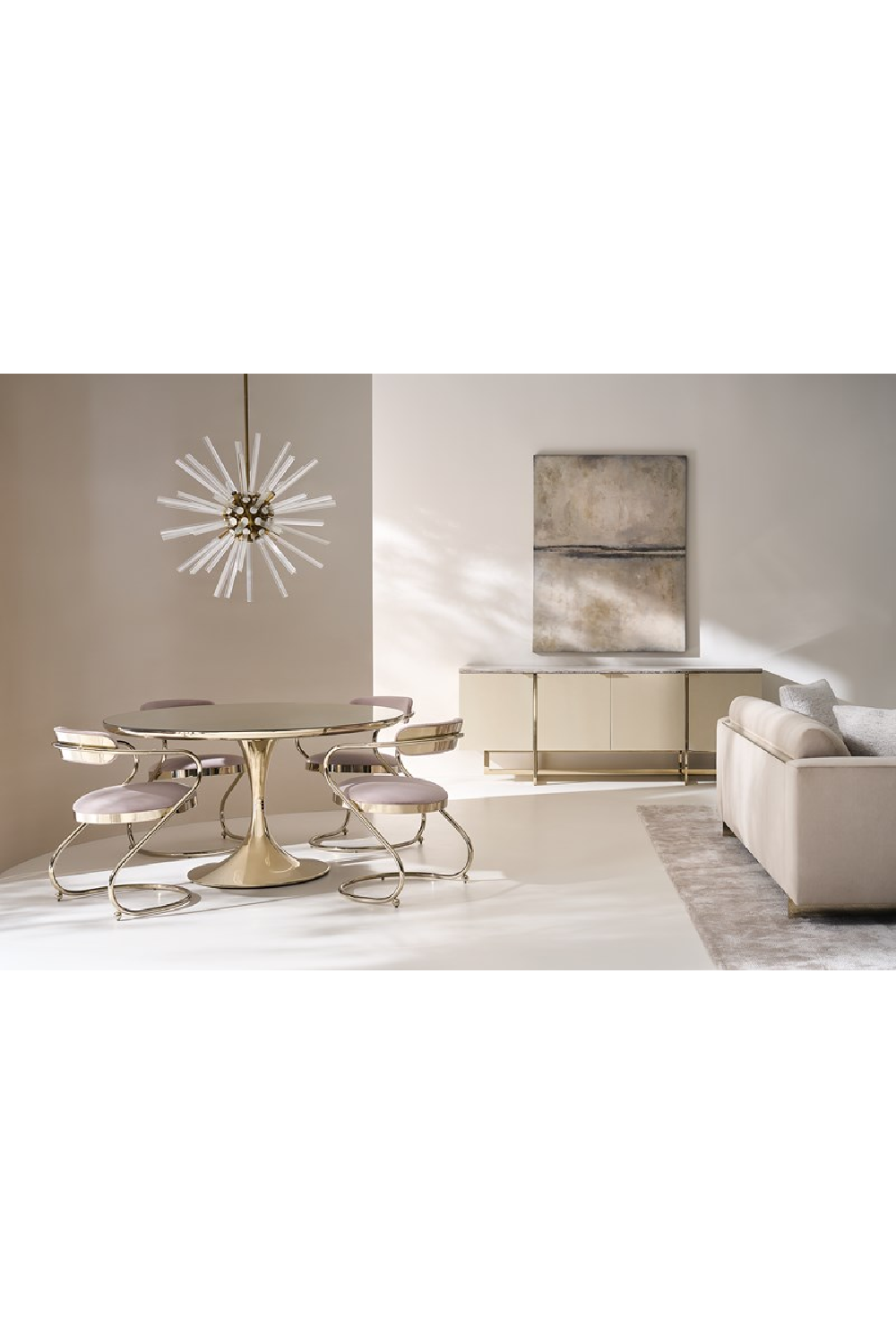 Wavy Cantilevered Dining Chair | Caracole Retrospect | Oroa.com