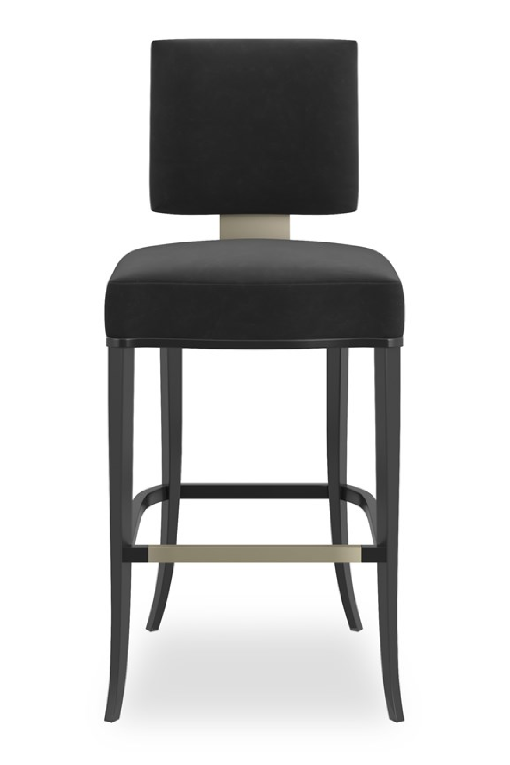 Black Square-Back Bar Stool | Caracole Reserved Seating | Oroa.com