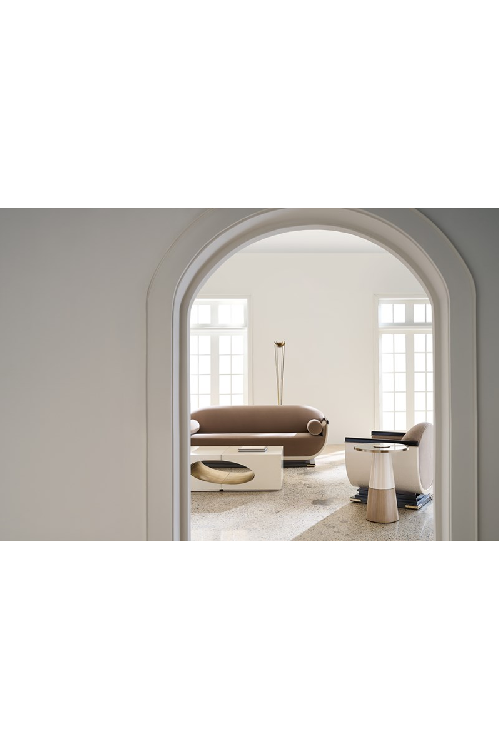 Oval Inset Coffee Table | Caracole Chasm | Oroa.com