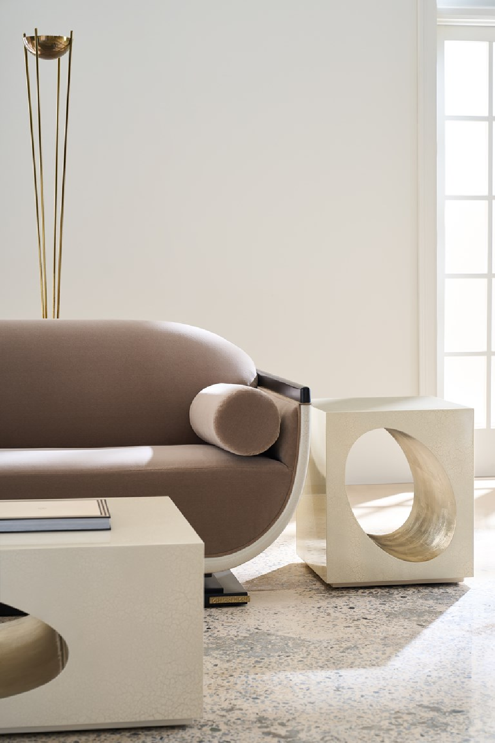 Oval Inset End Table | Caracole Chasm | Oroa.com