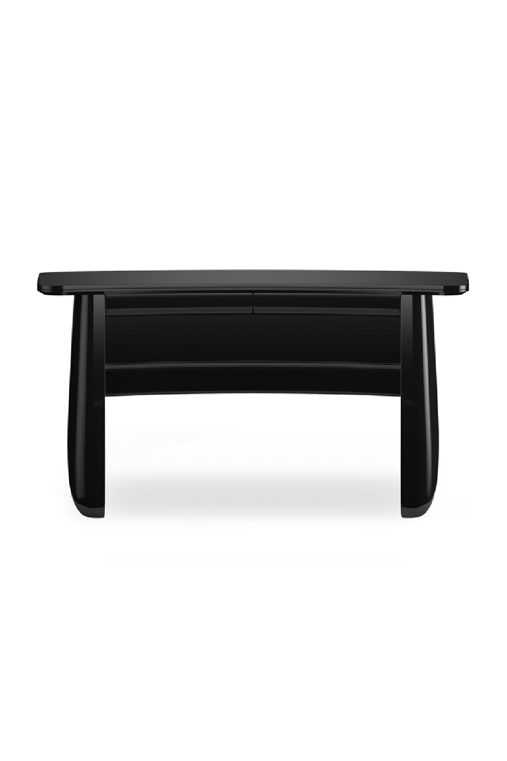 Black Glass 2-Drawer Desk | Caracole Cabochon | Oroa.com