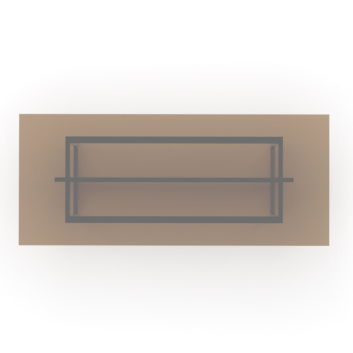 Smoked Bronze Glass Dining Table – Wish You Were Here – side view