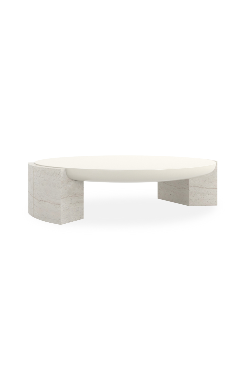 Travertine Panels Cocktail Table | Caracole Overlap | Oroa.com