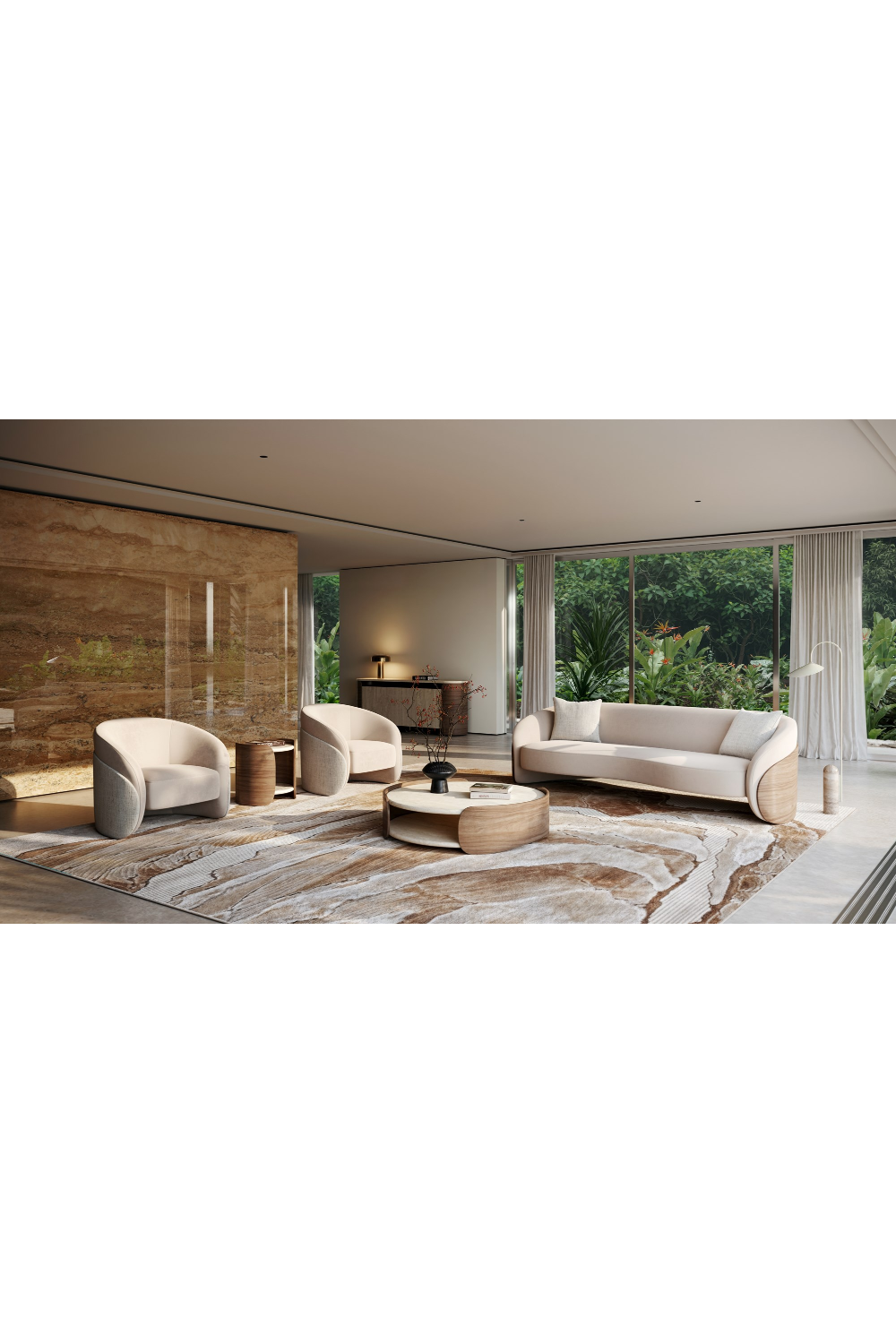 Wood Shelf Open Coffee Table | Caracole Fleur | Oroa.com