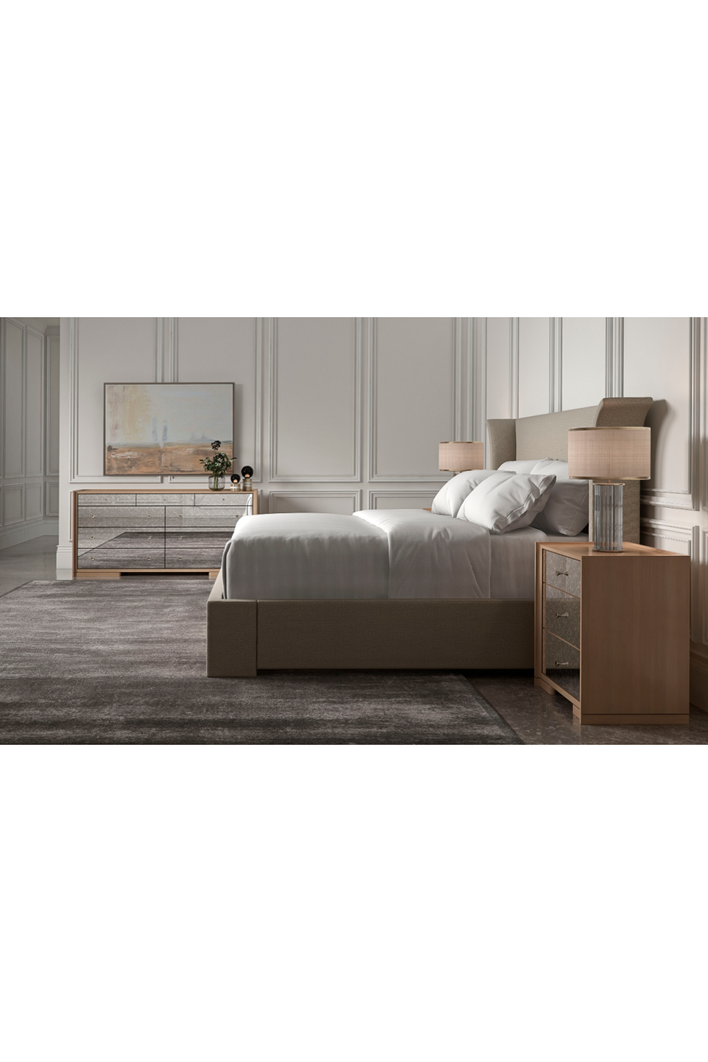 Flared Headboard Bed | Caracole Beauty Sleep | Oroa.com