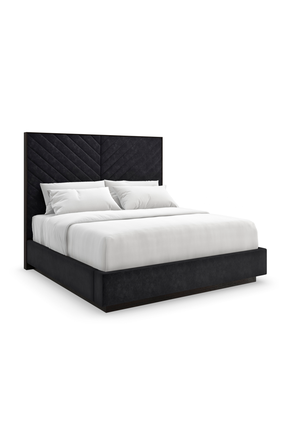 Black Channel-Tufted Bed | Caracole Meet U In The Middle | Oroa.com