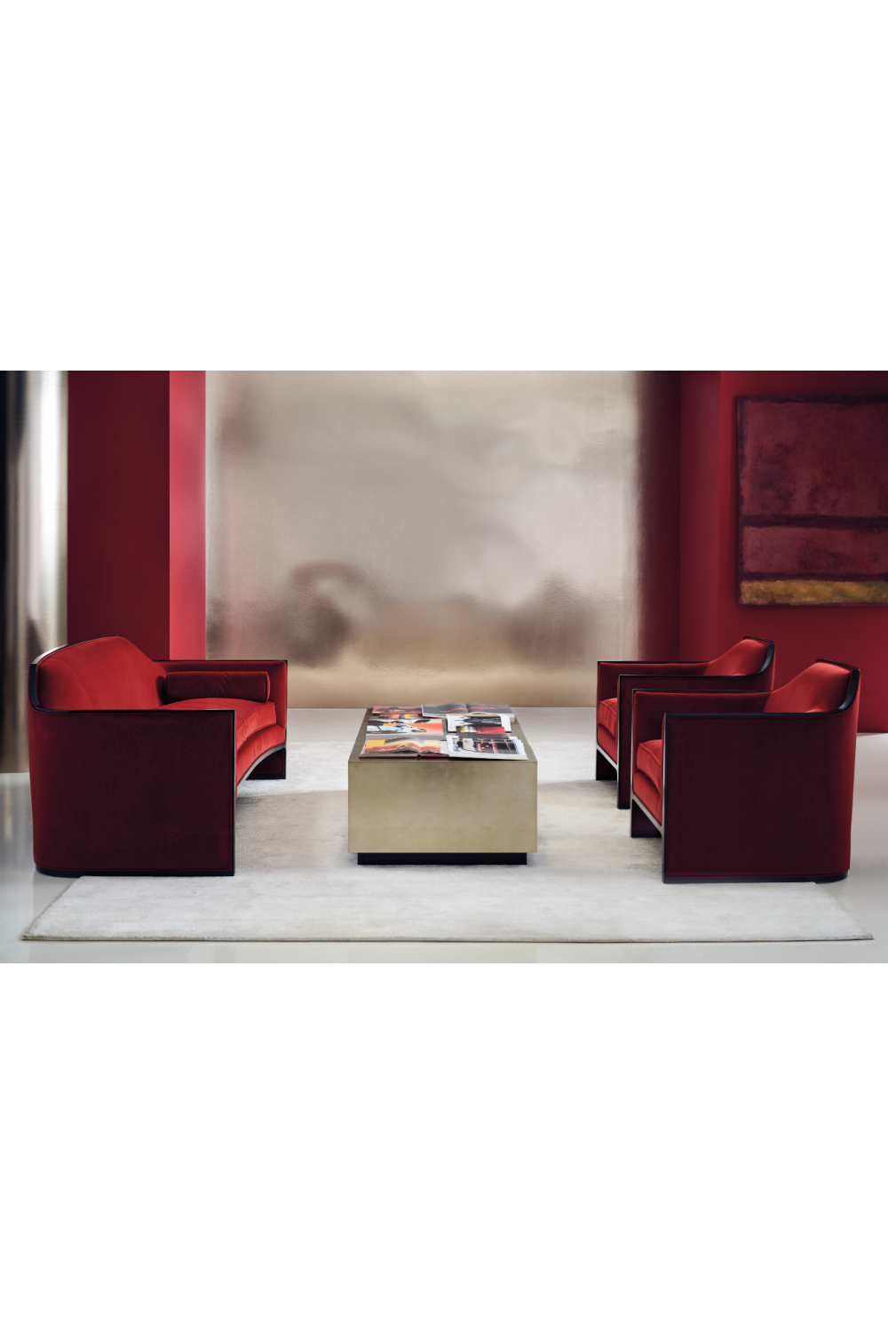 Rectangular Taupe Coffee Table | Caracole Cocktail Couture | Oroa.com