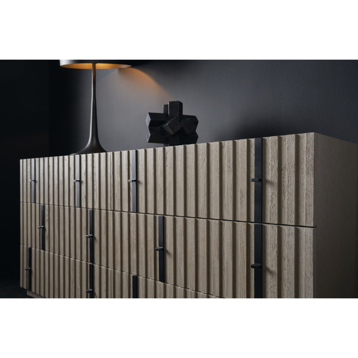 Gray Slatted 6-Drawer Dresser – Clancy – alternate view 6