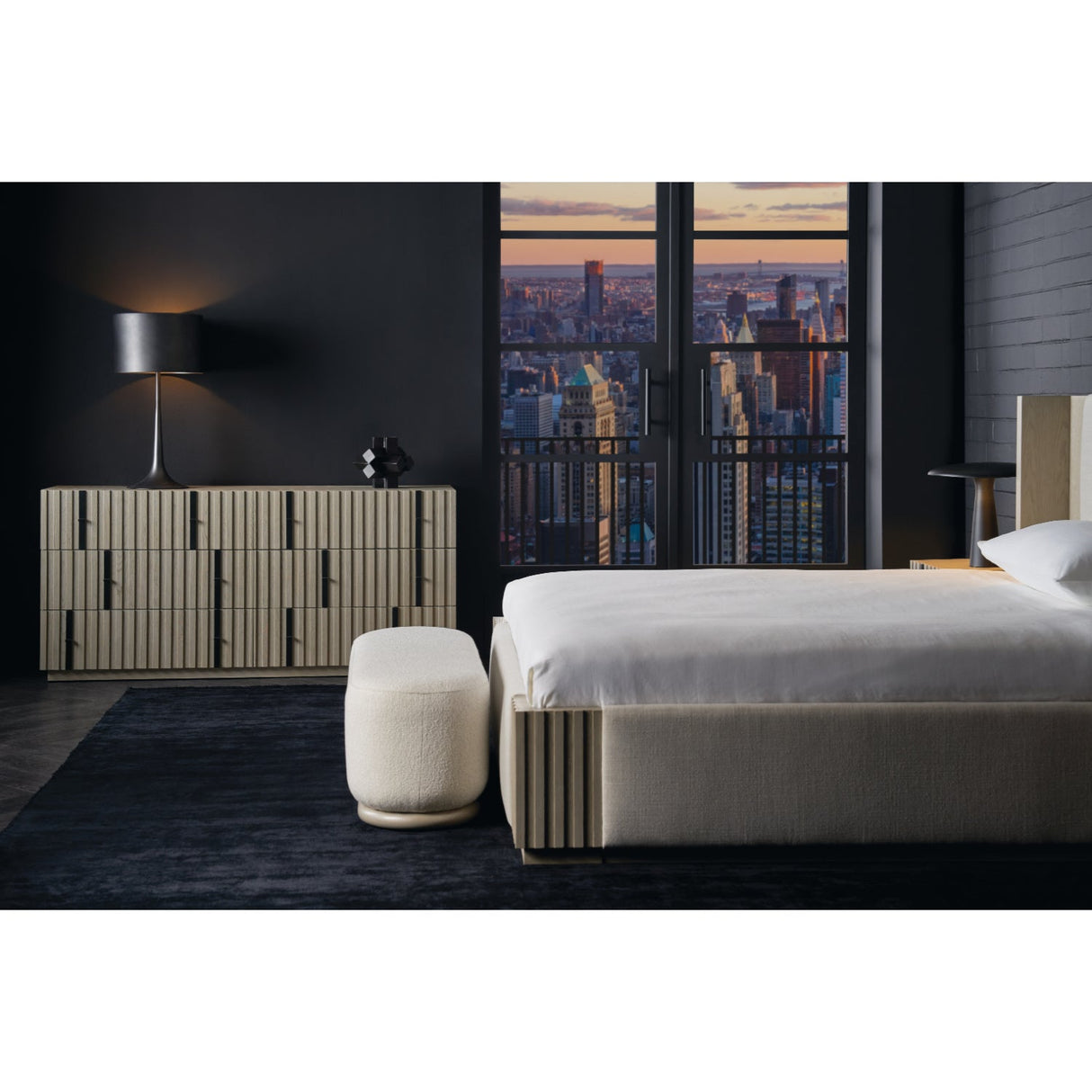 Gray Slatted 6-Drawer Dresser | Caracole Clancy