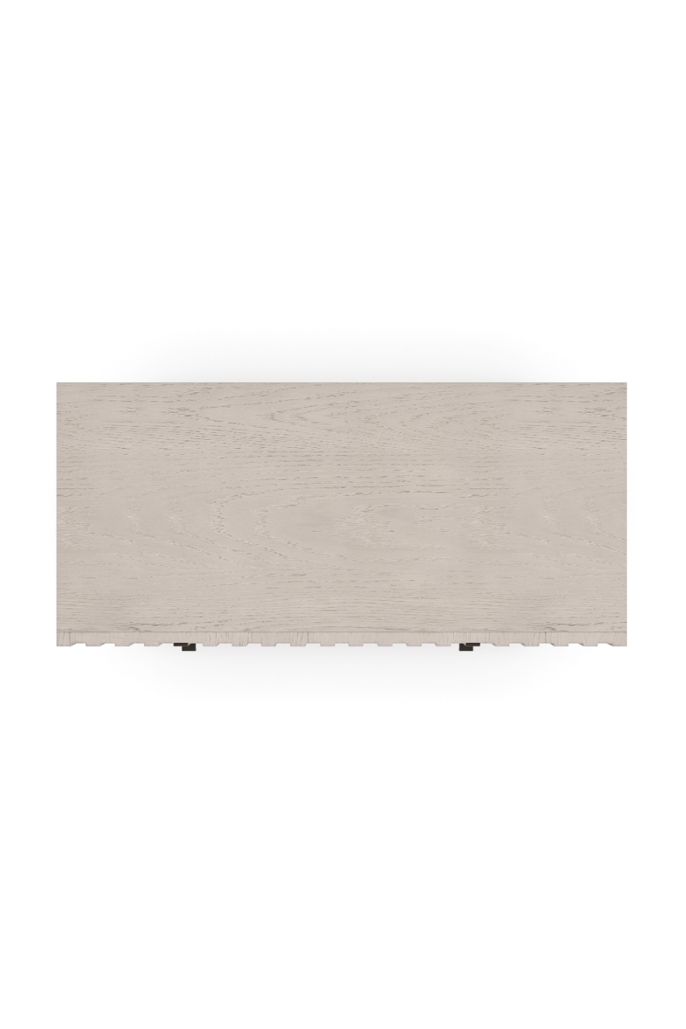 Taupe Slatted Oak 4-Drawer Chest – Clancy – rear view