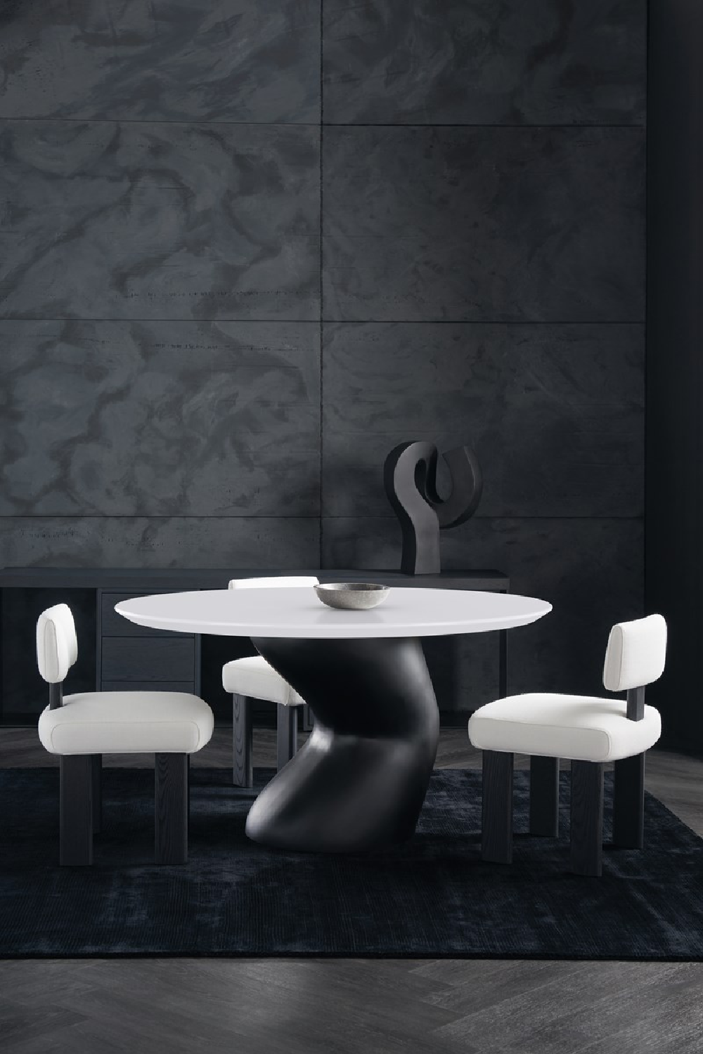 White Linen Modern Dining Chair | Caracole Perry | Oroa.com