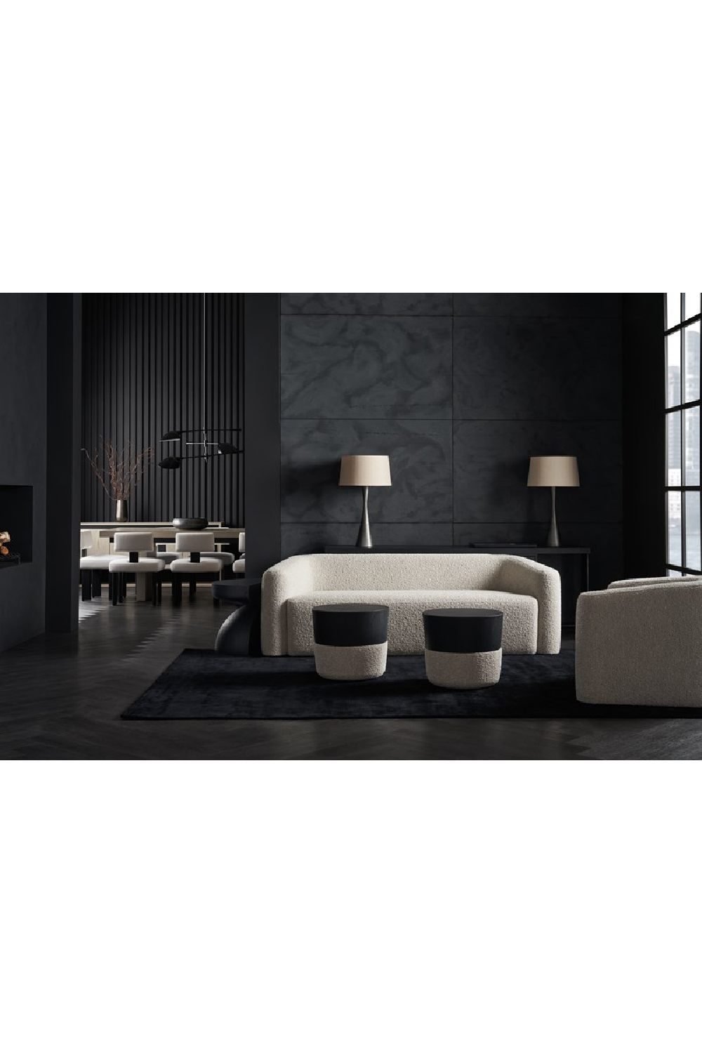 White Linen Modern Dining Chair | Caracole Perry | Oroa.com