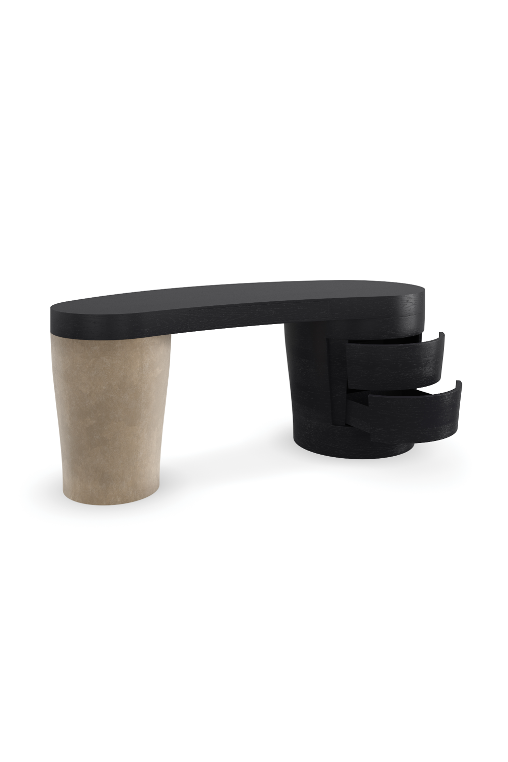 Suede Leg 3-Drawer Desk | Caracole Gus | Oroa.com