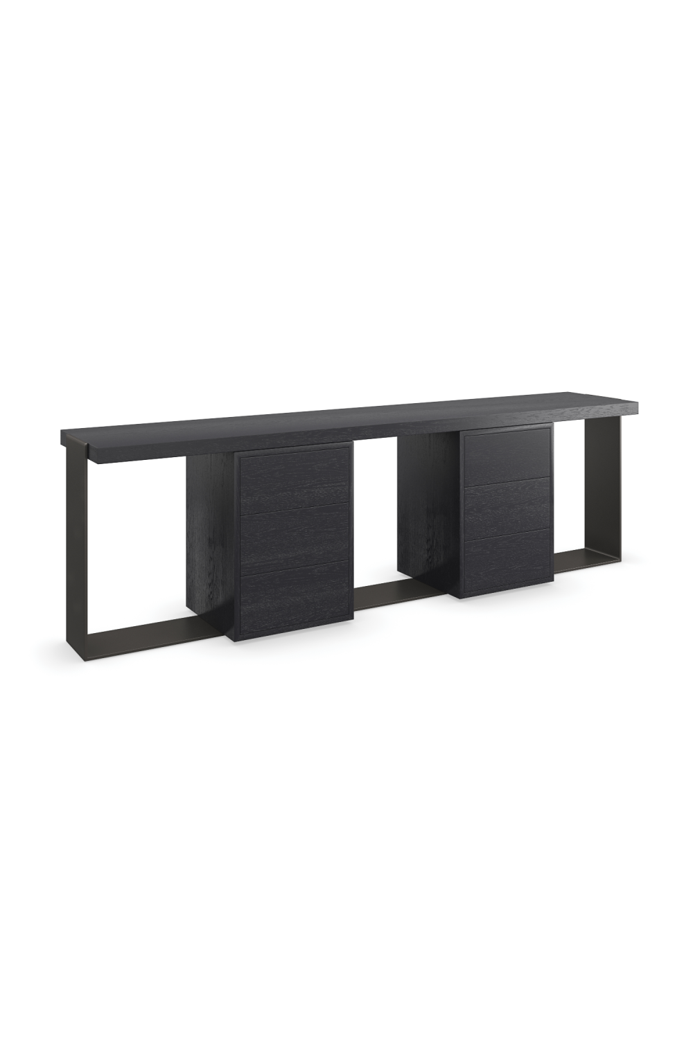 Black 6-Drawer Media Unit | Caracole Gabby | Oroa.com