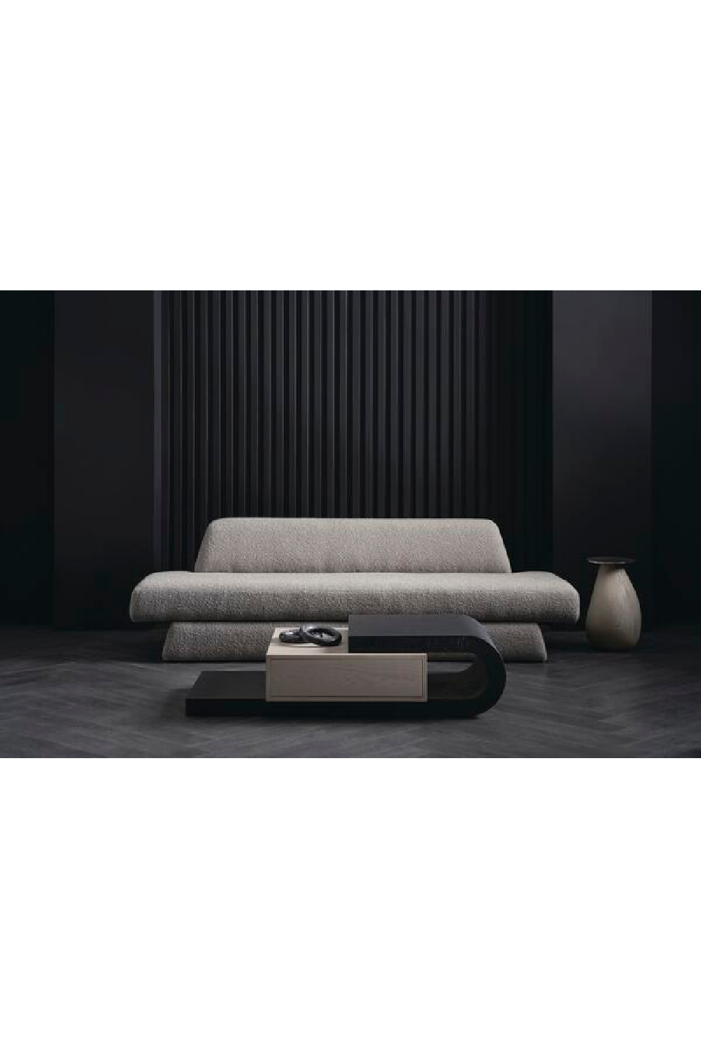 Gray Geometric Sofa – Nova – alternate view 14