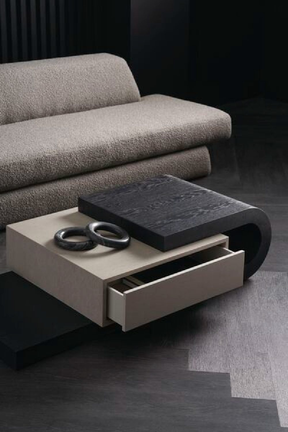 Gray Geometric Sofa – Nova – alternate view 8