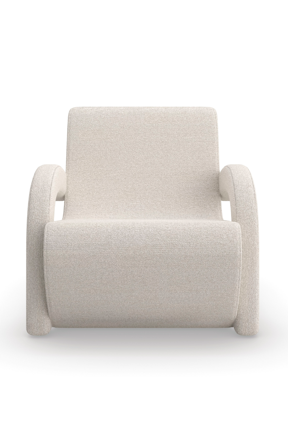 White Boucle Accent Chair | Caracole Leo | Oroa.com