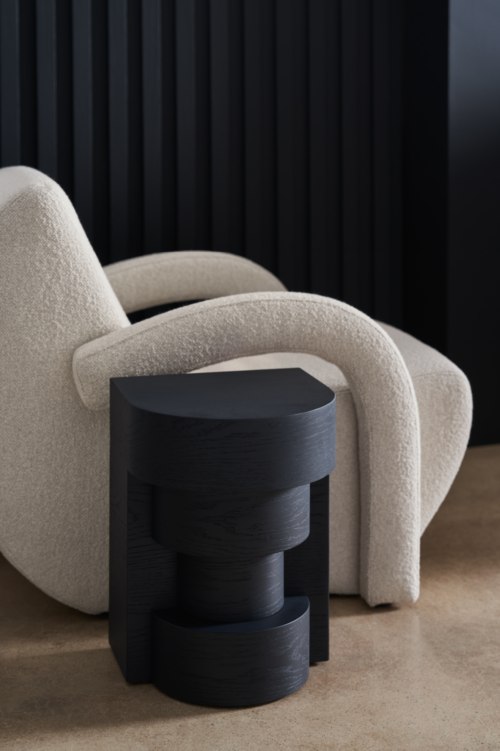 White Boucle Accent Chair | Caracole Leo | Oroa.com
