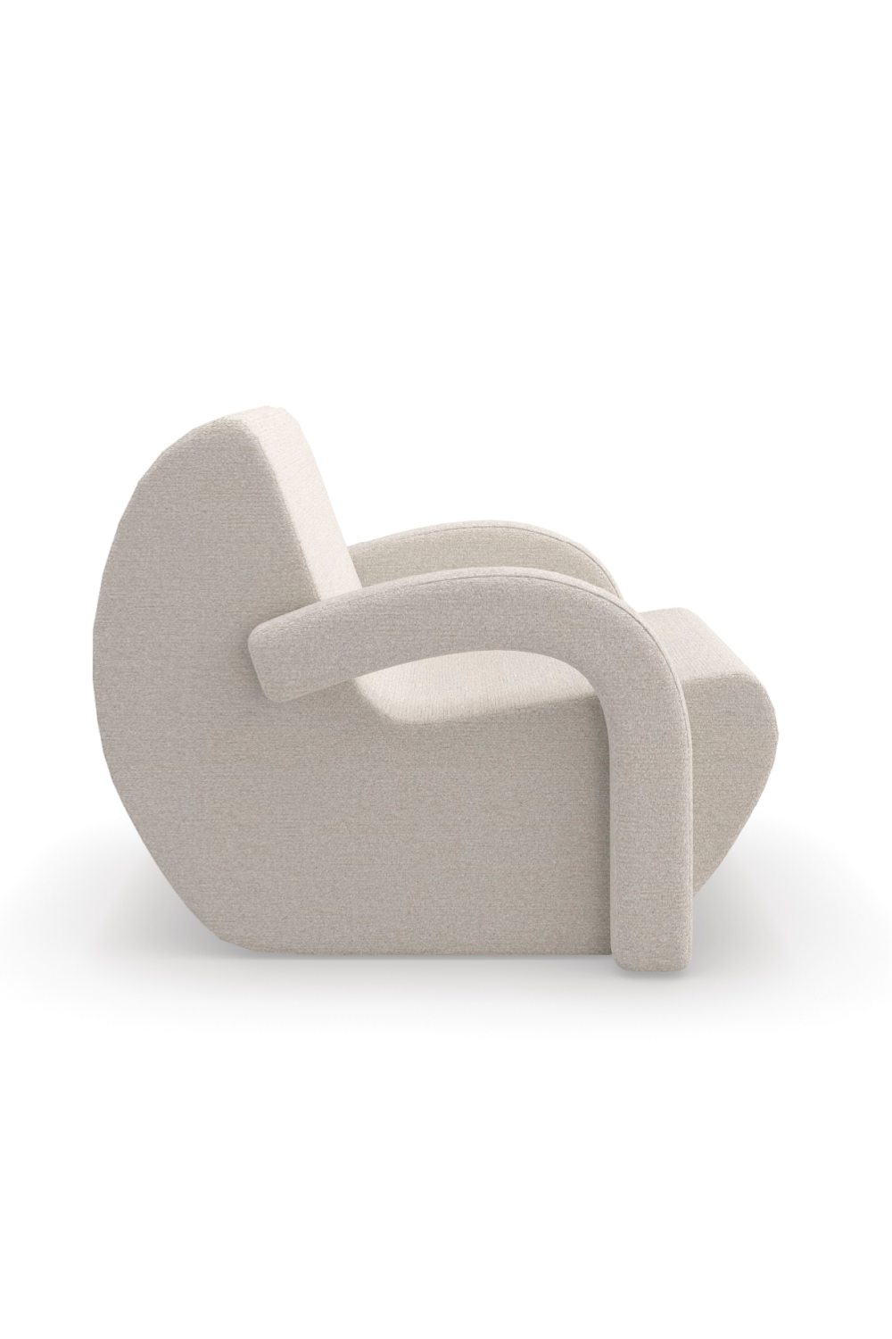 White Boucle Accent Chair | Caracole Leo | Oroa.com