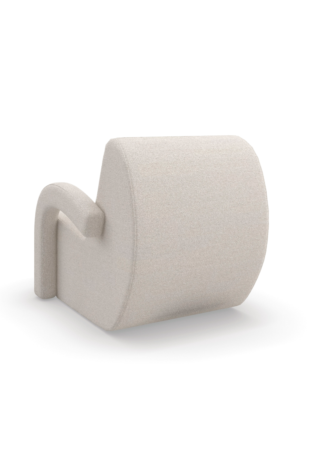 White Boucle Accent Chair | Caracole Leo | Oroa.com