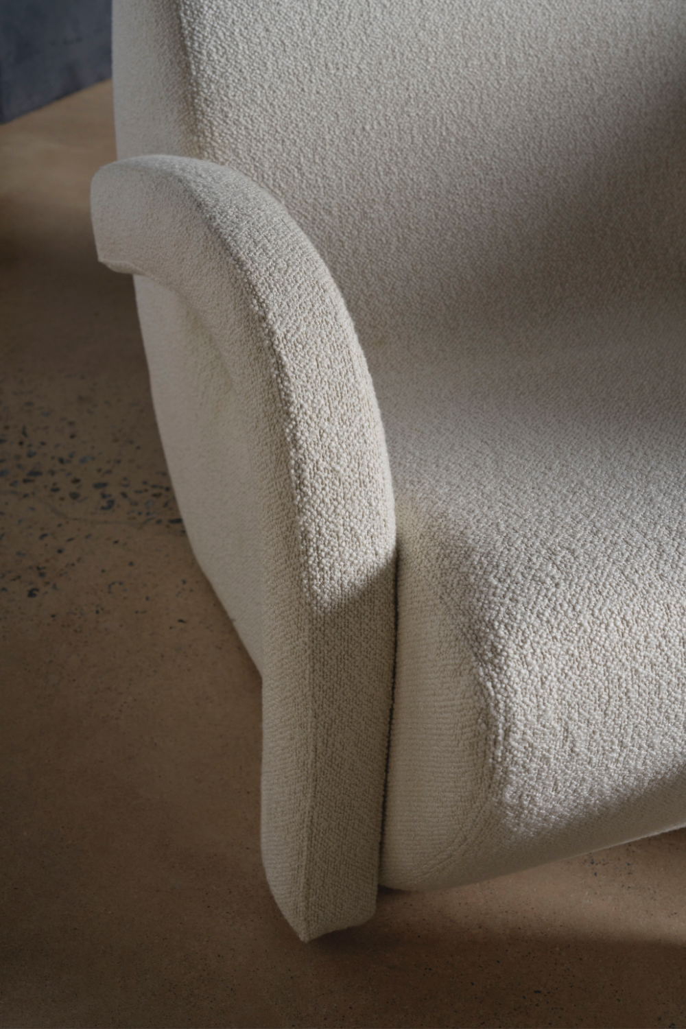 White Boucle Accent Chair | Caracole Leo | Oroa.com