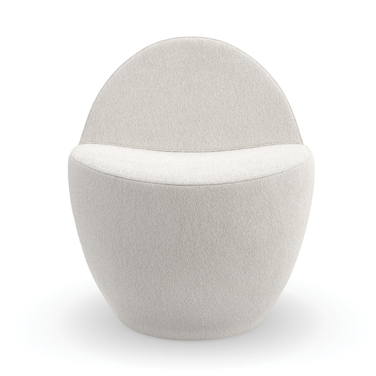 White Boucle Accent Chair – Noa – rear view