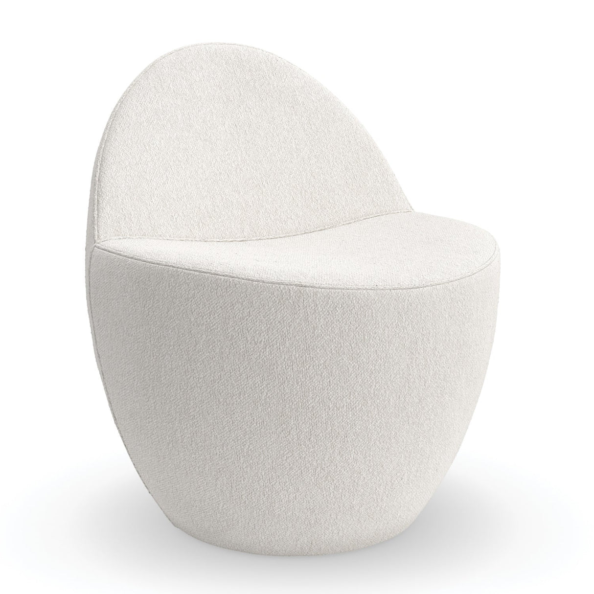 White Boucle Accent Chair – Noa – front view